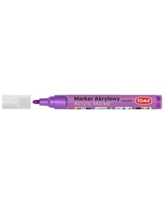 Marker akrylowy, fibrowa końcówka okrągła 2-5mm,  fioletowy metalic TO-402 Toma