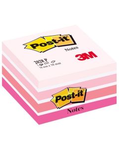 Kostka samoprzylepna POST-IT (2028-P), 76x76mm, 1x450 kart., różowa .