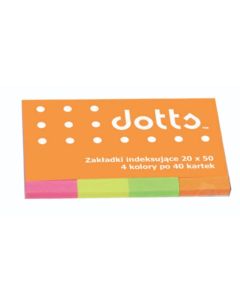 Zakładka indeksująca DOTTS 20x50 4x40kartek neonowa (NSP20/50/N/D)