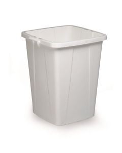 Kosz na śmieci DURABLE DURABIN, plastikowy pojemnik na odpady 90 l, biały
