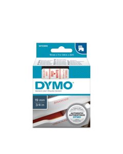 Taśma DYMO D1 - 19 mm x 7 m, czerwony / biały S0720850 do drukarek etykiet