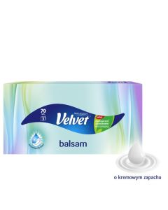 Chusteczki VELVET BALSAM O KREMOWYM ZAPACHU (70sztuk) 3 warstwy