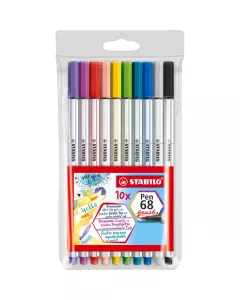 Flamaster STABILO Pen 68 brush etui kartonowe 18 szt. ARTY