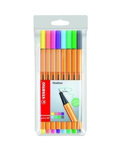 Cienkopisy STABILO point 88, zestaw pastel etui 8 sztuk