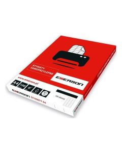 Etykiety samoprzylepne A4, adresowe etykiety do drukarki, Emerson 100 ark, 105x57 mm 10/1str