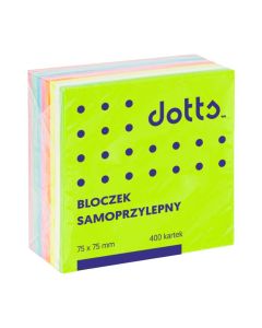 Kostka samoprzylepna DOTTS 75x75 400 kartek tęczowa (NSKT/D)
