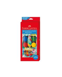 Farby akwarelowe, wodne, 12 kolorów do malowania, Faber Castell