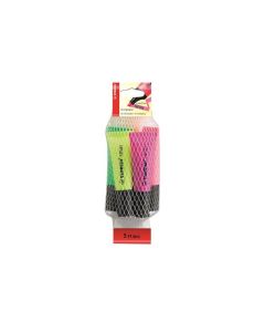 Zakreślacze STABILO NEON miks 4 sztuk (żółty, zielony, pomarańczowy, różowy)