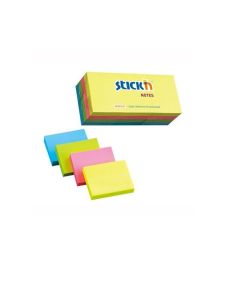 Bloczek STICKN 38x51mm mix neonowy 12 bloczków x 100 kartek 21532