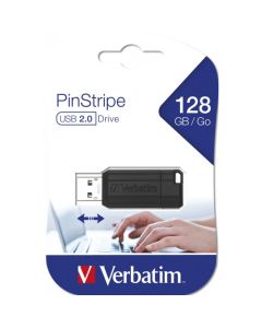 Pamięć Pendrive VERBATIM 128GB USB 2.0 czarny PINSTRIPE 49071