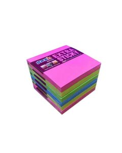 Notes samoprzylepny EXTRA STICKY 76x76mm 4 kol.neon/90 kart. 6szt. STICK`N 21679