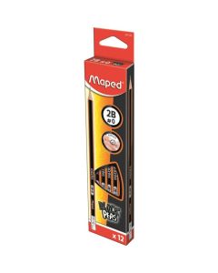 Ołówek drewniany z gumką Blackpeps 2B MAPED 851722