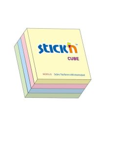 Bloczek STICKN 76x76mm 400k mix 4 kolory pastelowe 21013