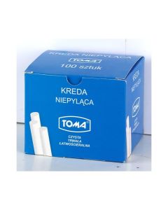 Kreda szkolna niepyląca biała - opakowanie 100 pałeczek biały TO-80200 Toma