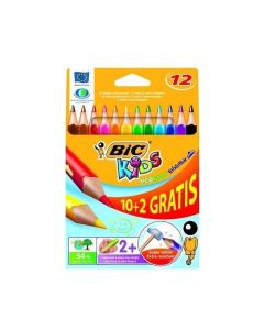 Kredki ołówkowe BIC Kids Evolution Triangle ECOlutions 10+2kol, 8871462