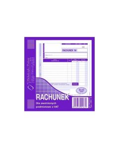 Rachunek dla zwolnionych z VAT, 2/3 A5 230-4, druki akcydensowe
