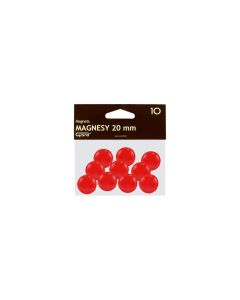 Magnesy do tablicy, punkty magnetyczne 20mm GRAND, czerwony, 10 szt