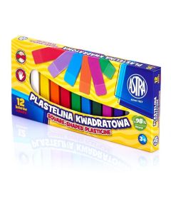 Plastelina Astra kwadrat 12 kolorów, plastelina dla dzieci