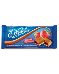 Czekolada mleczna truskawkowa WEDEL 100g