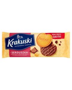Ciastka BAHLSEN KRAKUSKI HERBATNIKI SERDUSZKA w czekoladzie mlecznej 171g