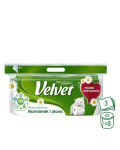 Papier toaletowy VELVET (8) zapach RUMIANEK