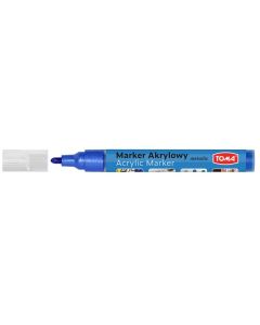 Marker akrylowy, fibrowa końcówka okrągła 2-5mm,  niebieski jasny metalic TO-402 Toma