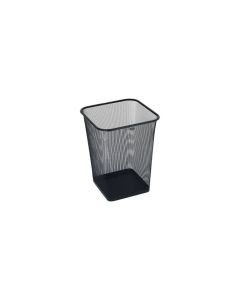 Kosz na papier kwadrat GRAND siatka metal czarny 18 l