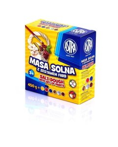 Masa solna  Astra 450g + 6 kolorów farb do malowania, 324109001