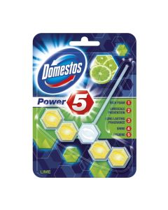 DOMESTOS Zawieszka do toalety KOSTKA POWER5 LIME 55g 05024
