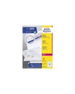 Etykiety adresowe białe, A4, 40 ark./op., 99,1 x 38,1 mm, białe, AVERY ZWECKFORM UltraGrip, L7163-40