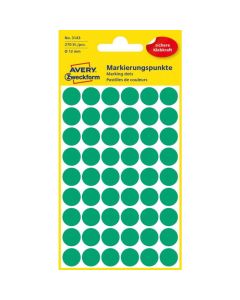 Kółka do zaznaczania zielone 3143 Q12 5 ark. Avery Zweckform