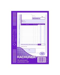 Rachunek dla zwolnionych z VAT, (PION) 5 233-3, druki akcydensowe