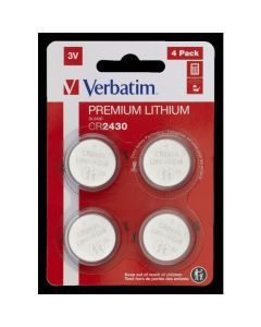 Baterie VERBATIM LITHIUM CR2430 3V BLISTER 4szt. 49534