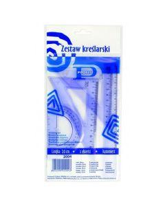 Zestaw kreślarski Pratel, z linijką 20 cm