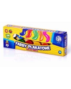 Farby plakatowe Astra 12 kolorów - 20 ml, 83114901