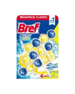 BREF Zawieszka WC POWER AKTIV 3x50g Lemon 53371