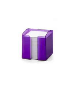 Przybornik na biurko, pojemnik z karteczkami, organizator TREND, fioletowy-przezroczysty, purpurowy)