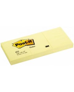 Bloczki 3M POST-IT 653 38x51mm żółte 3x100kartek FT510060476