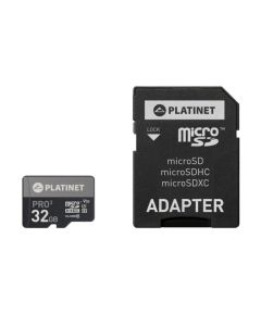 Karta pamięci Micro SDhc + adapter 32GB class10 UIII 90MB/s Platinet PMMSD32UIII