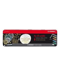 STABILO PEN 68 metallic  etui metalowe 6 szt  6806/8-32