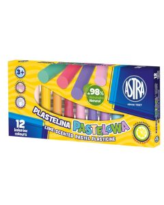 Plastelina 12 kolorów pastelowa o zapachu limonki ASTRA, 303114001