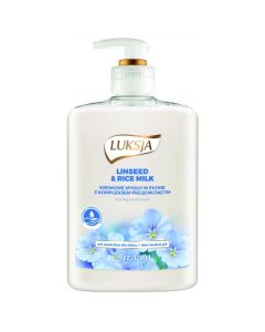 LUKSJA Mydło w płynie z dozownikiem 500 ml LINSEED&RICE MILK 8896