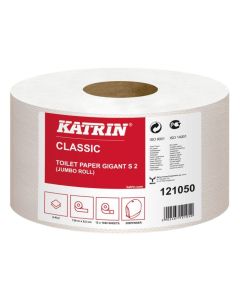 Papier toaletowy Katrin Classic S 2 130, 121050, papier toaletowy jumbo biały, 2 warstwowy, 12 rolek, Ø 18cm, 130 m