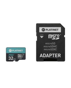 Karta pamięci Micro SDhc + adapter 32GB class10 UIII A1 90MB/s Platinet PMMSD32UI