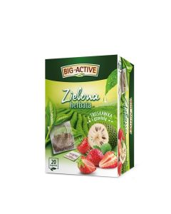 Herbata BIG-ACTIVE TRUSKAWKA-GRAVIOLA zielona 20 kopert/34g