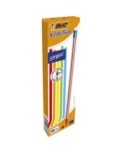Ołówek z gumką BIC Evolution Stripes 646 HB , 8960342