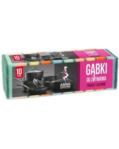 Zmywaki gąbka do zmywania (10 szt.) ANNA ZARADNA PG-5208