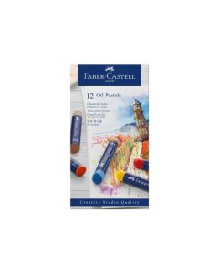 Kredki pastele, pastela olejna, łatwa do rozcierania 12 szt, Faber Castell
