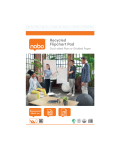 Blok Nobo Recycled do flipcharta w rolce, 58x81cm, 50 kartek 70g.(gładkie/w kratkę)