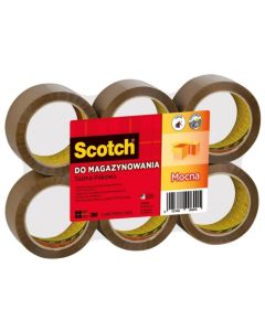 Taśma pakowa do magazynowania Scotch (309 BRW), Mocna, akrylowa, cicha, 50mm, 66m, brązowa UU010249330